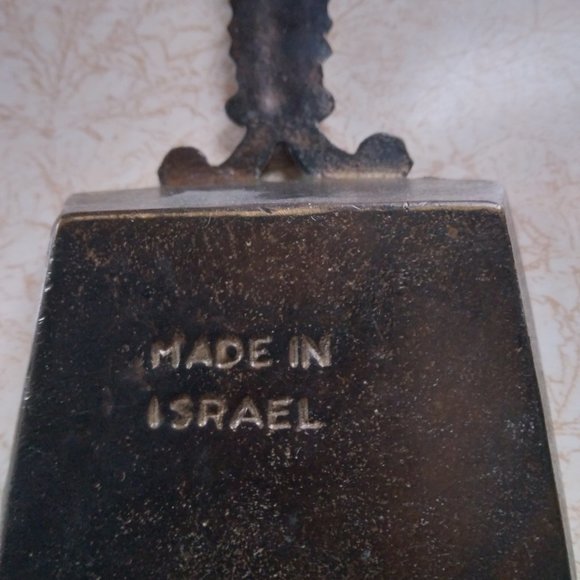 Coaster Set, Vintage, Metal (Copper/Brass?)with Matching Holder and Shovel - Picture 9 of 9